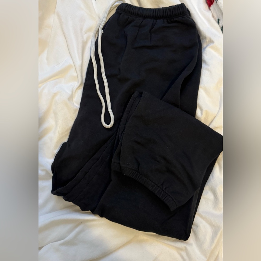 aerie Black Drawstring Jogger Sweatpants
